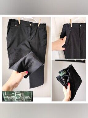 NWOT Ralph Lauren Black Cotton Chino Pants